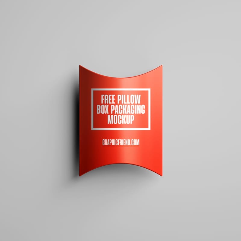 Pillow Box Packaging Mockup PSD