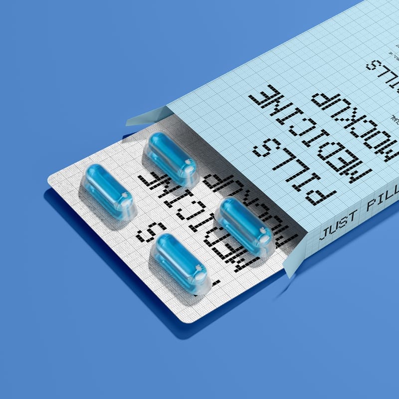 Pills Packaging Mockup PSD