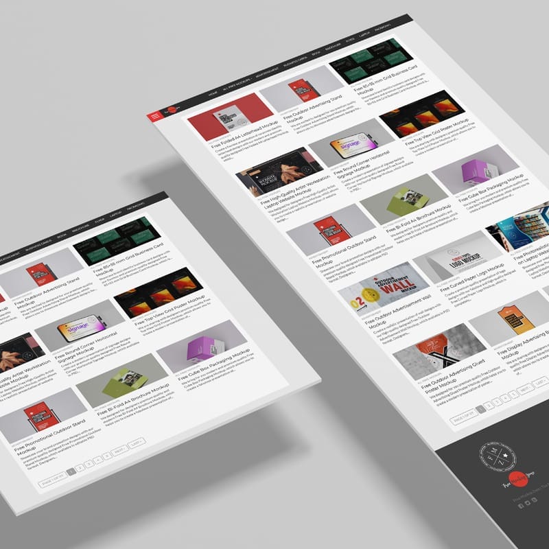 Free Premium Branding Website Mockup Template PSD