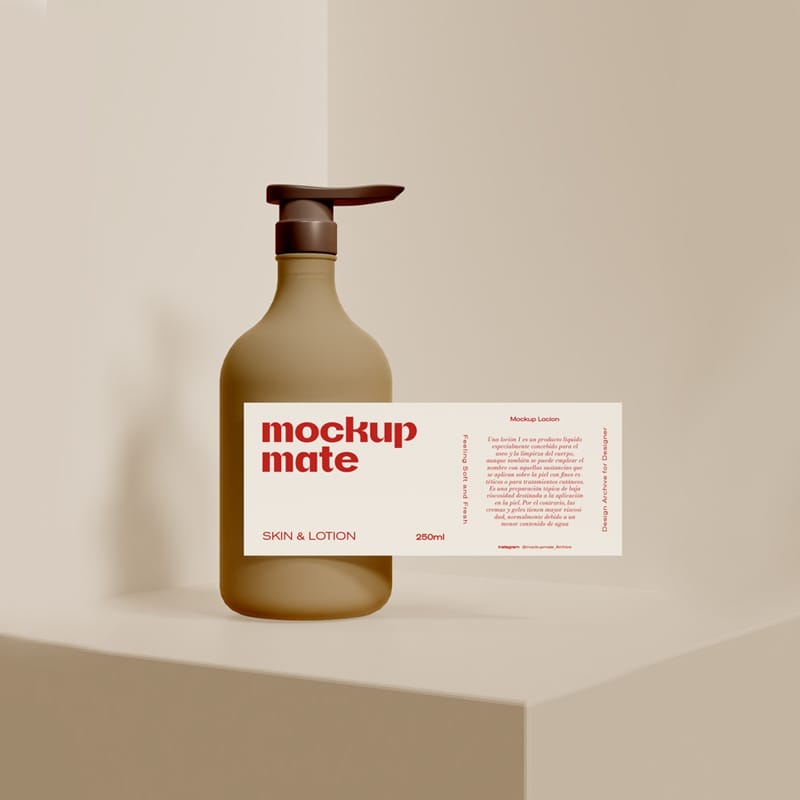 Pump Bottle Product Mockup PSD