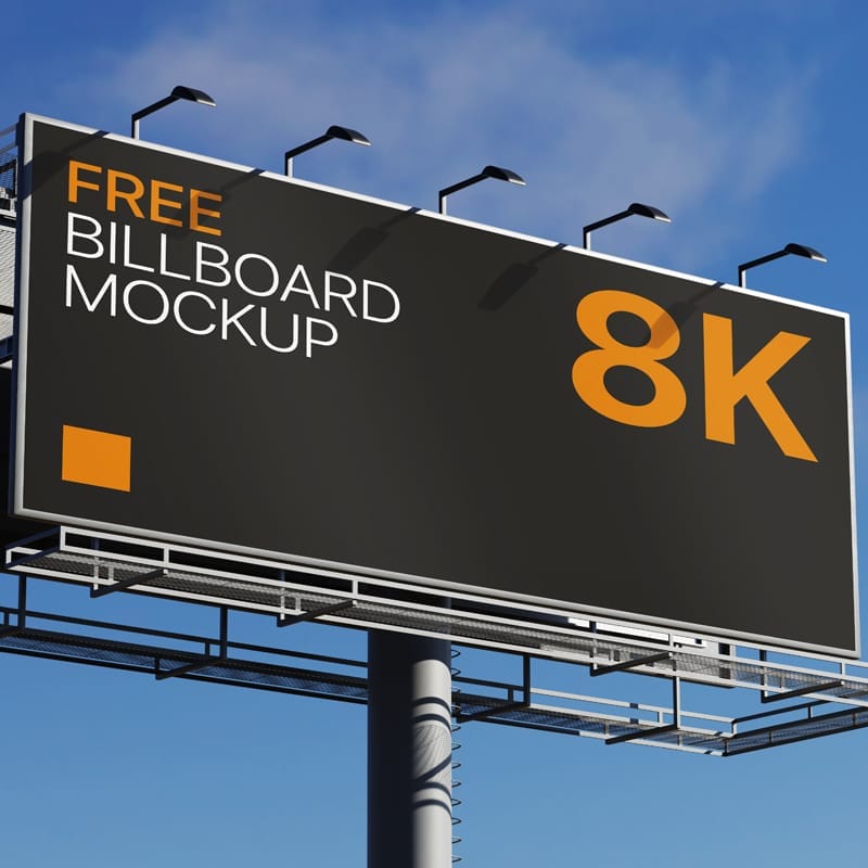 Realistic Billboard Mockup Template PSD