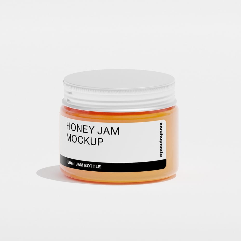 Realistic Glass Bottle Mockup PSD