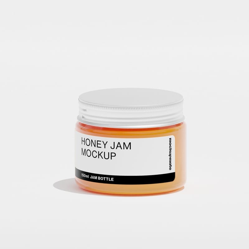 Realistic Glass Bottle Mockup