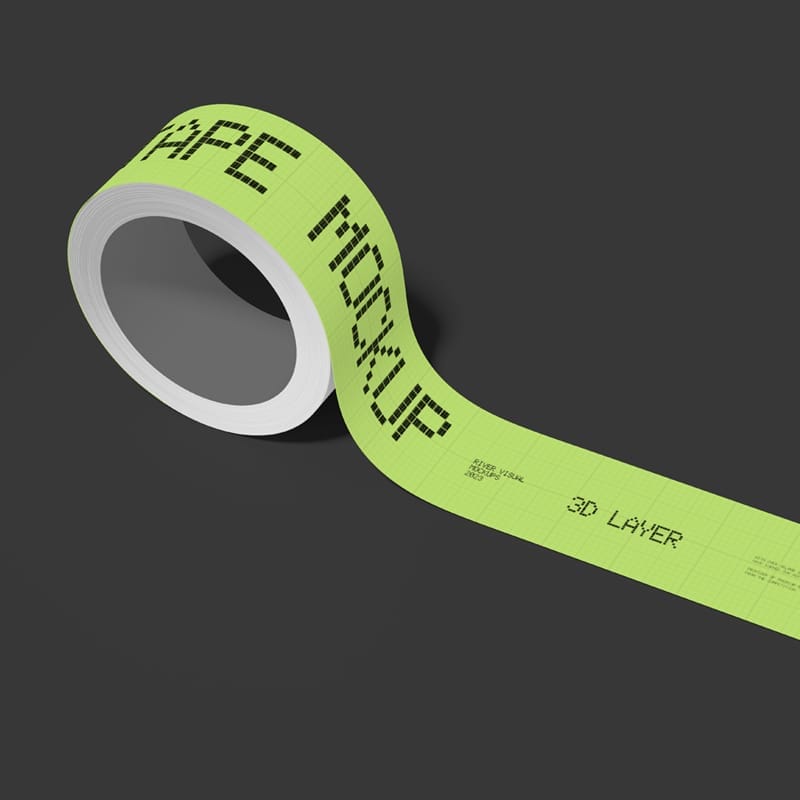 Roll Tape Mockup PSD