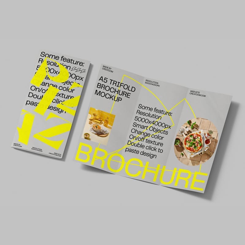 Scene With Brochure Mockup PSD