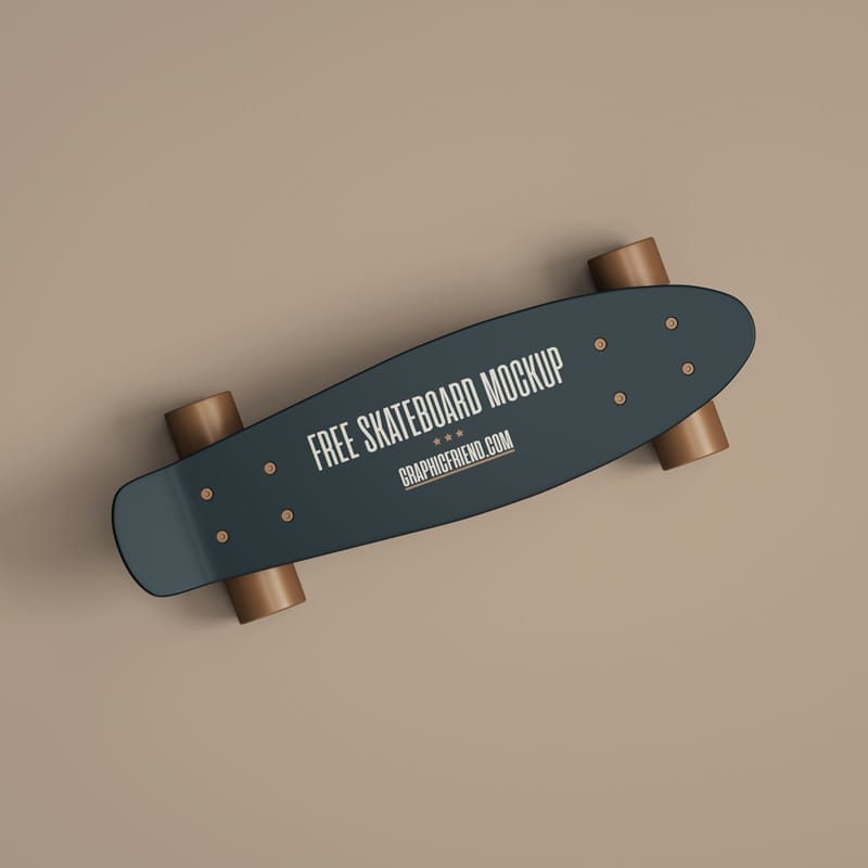 Free Small Skateboard Mockup PSD Free Small Skateboard Mockup PSD