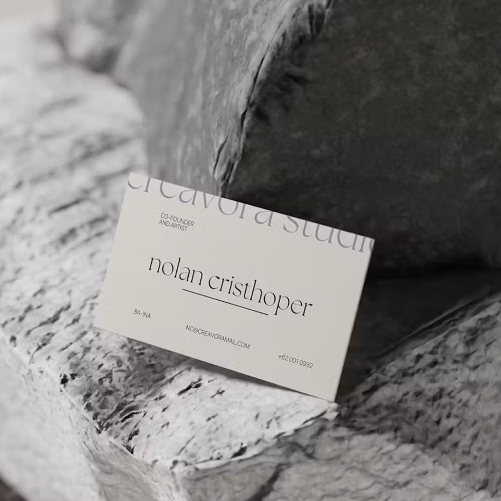 Stona Business Card Mockup PSD