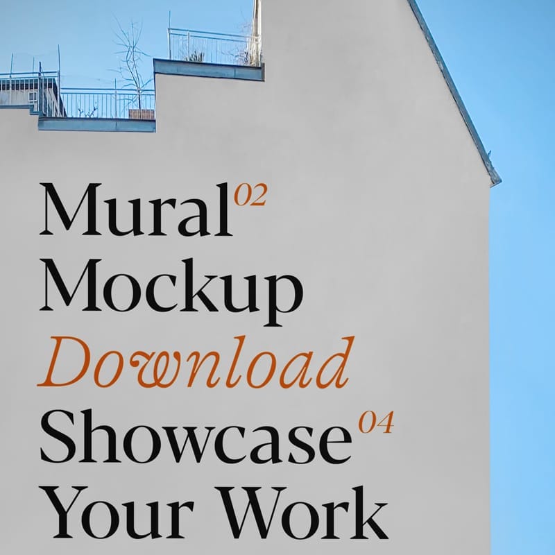 Free Street Mural Mockup PSD