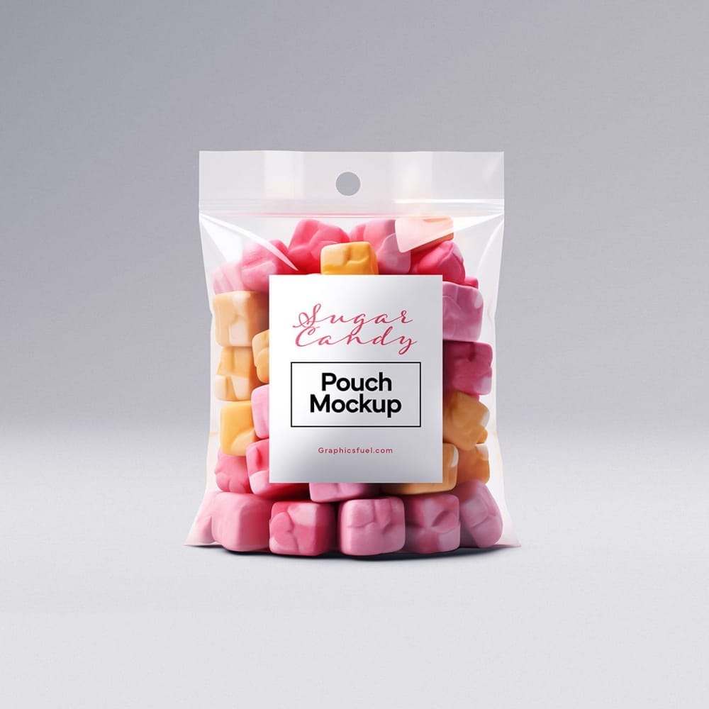 Sugar Candy Pouch Mockup PSD