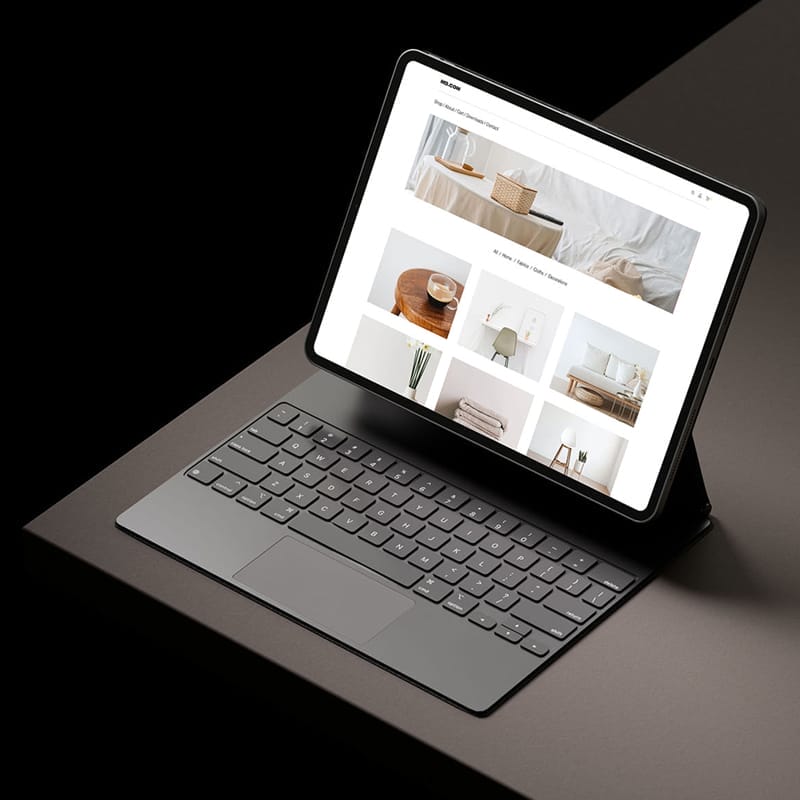 Tablet on Dark Background Mockup