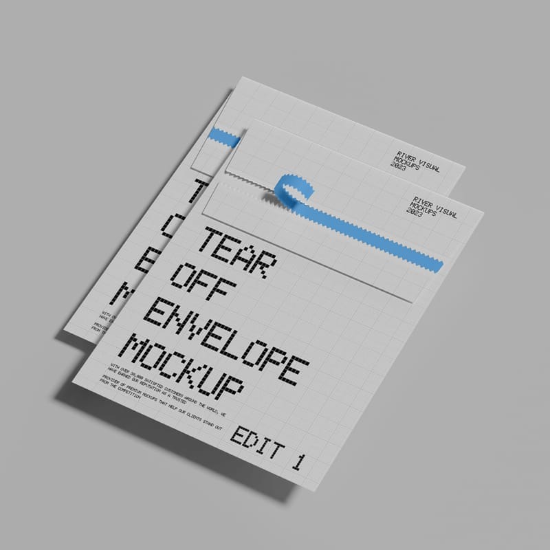 Tear off Envelope Mockup