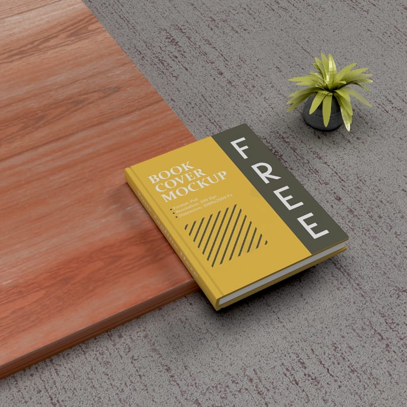 Yellow Gray Book Cover Mockup