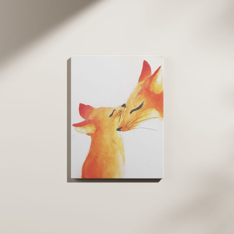 3x4 Canvas Art Mockup PSD