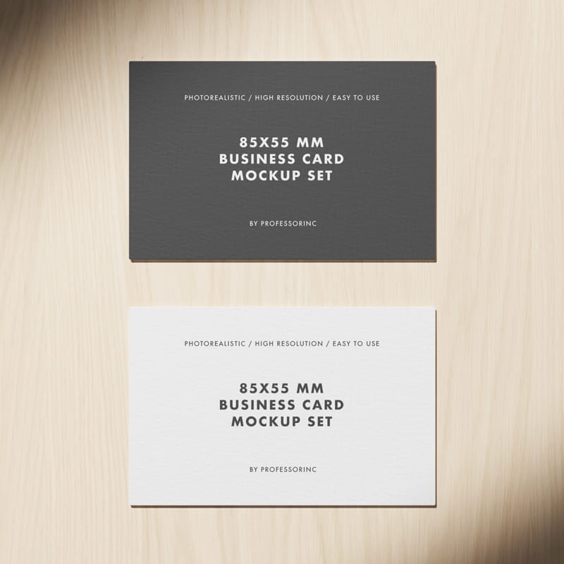 85x55 Business Card Mockup PSD