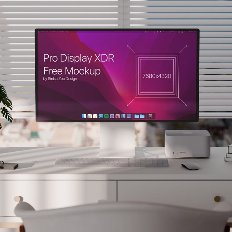 Apple Pro Display XDR Mockup Template PSD