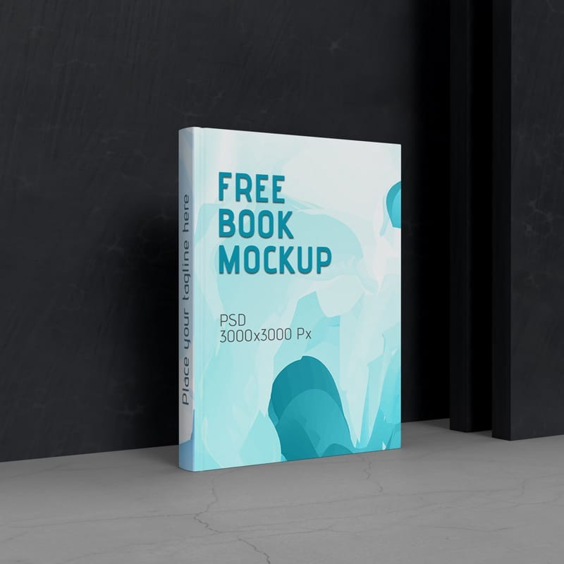 Blue Book Cover Mockup PSD