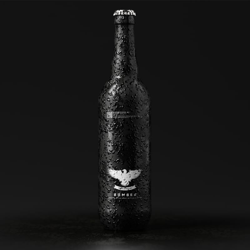 Bomber Style Beer Bottle Mockups PSD