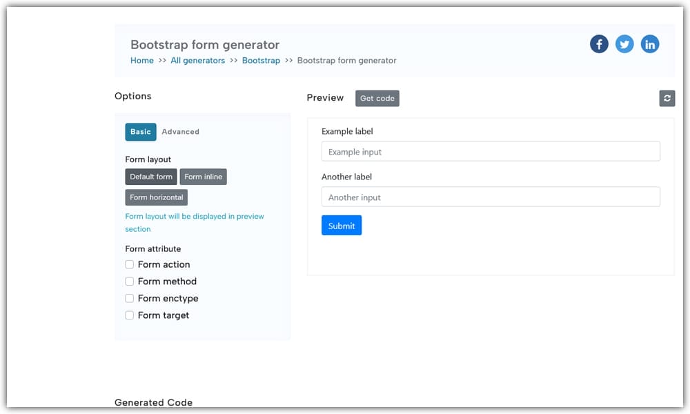 Bootstrap Form Generator