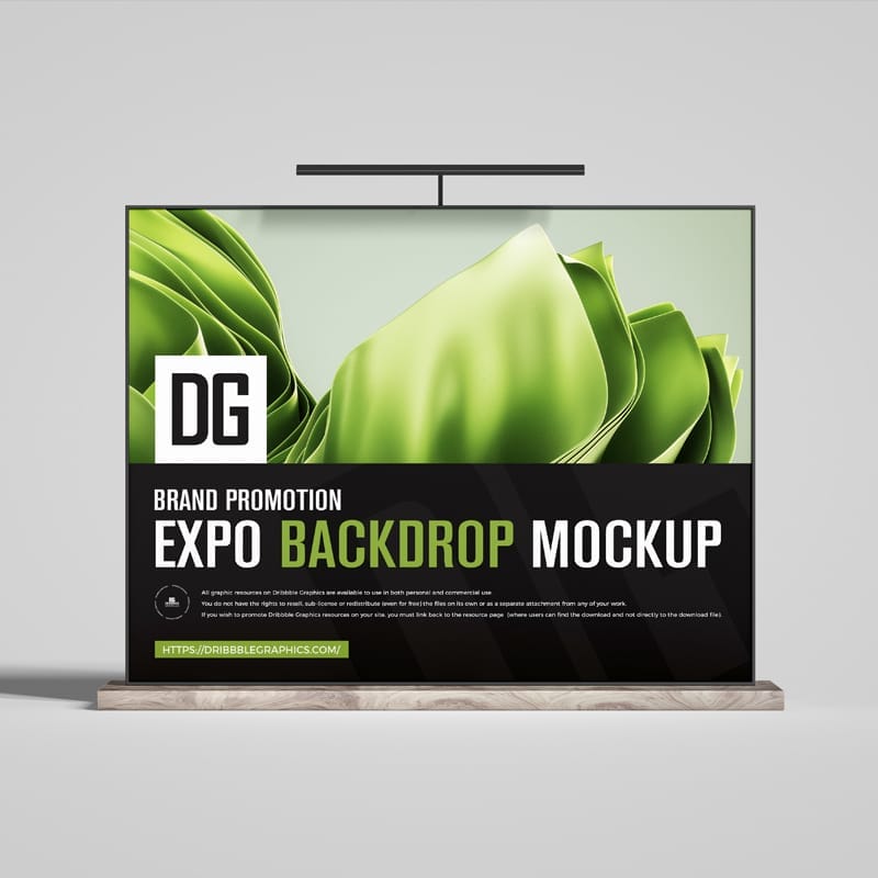 Brand Promotion Expo Backdrop Mockup PSD