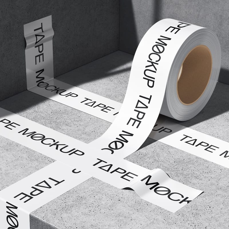 Brutalistic Duct Tape Mockup PSD