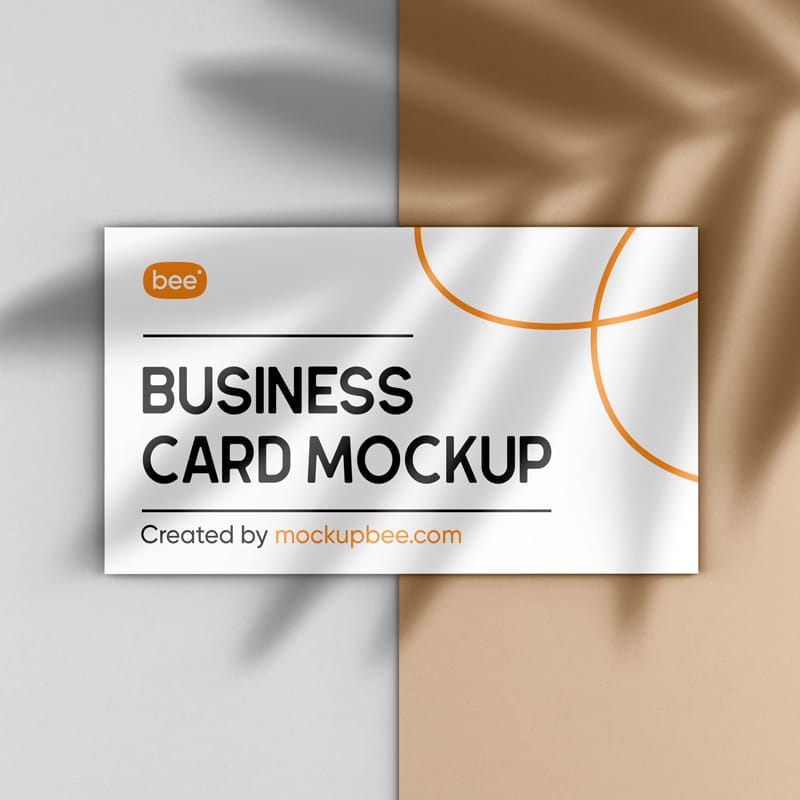 Free Business Card With Shadow Mockup PSD