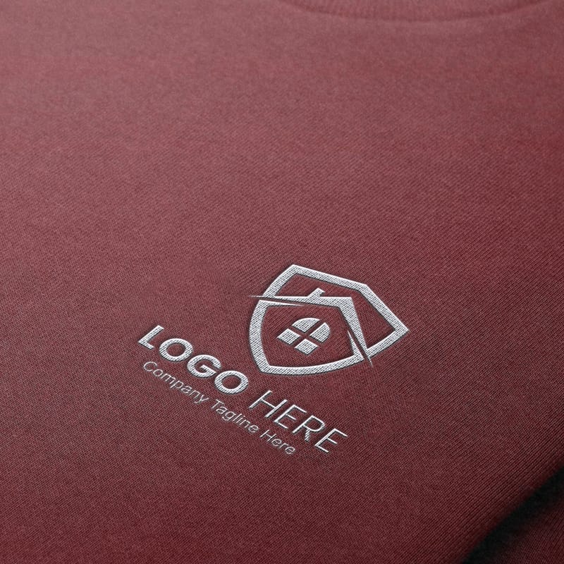Clothing Textured Embroidered Logo Mockup