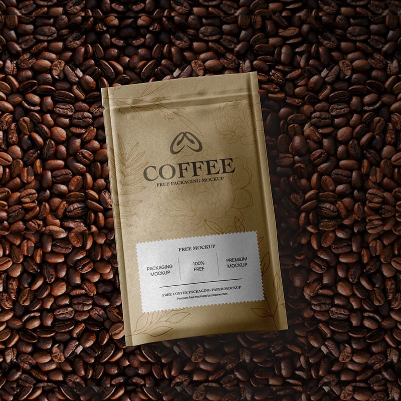Coffee Packaging Paper Bag Mockup