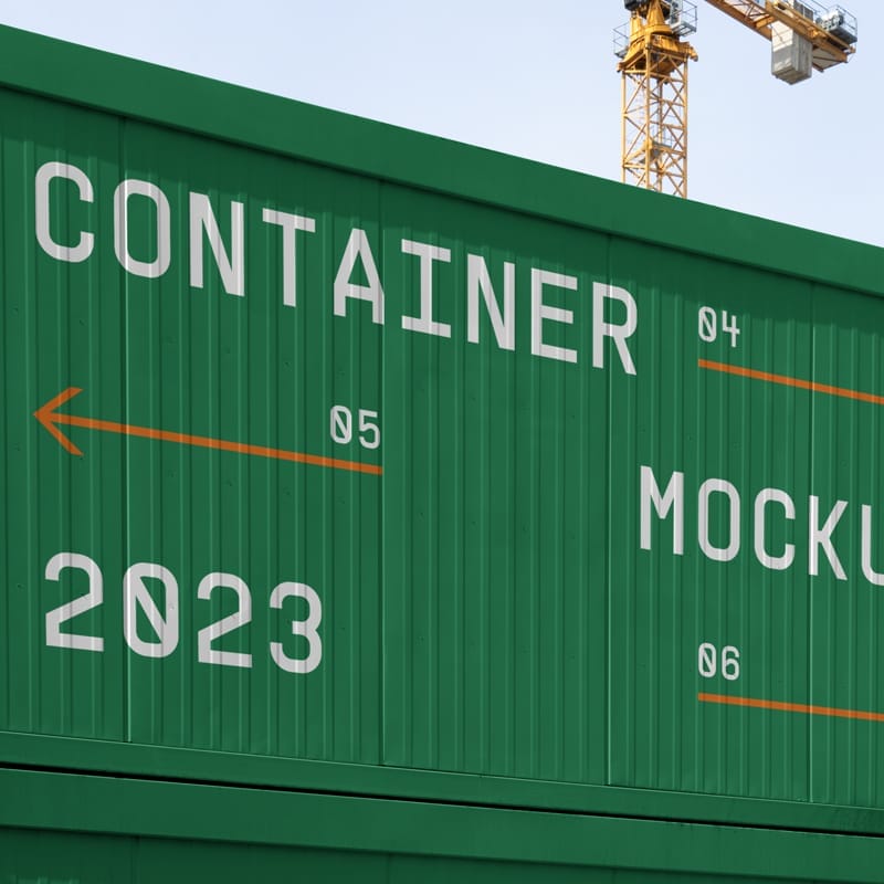 Construction Container Mockup PSD