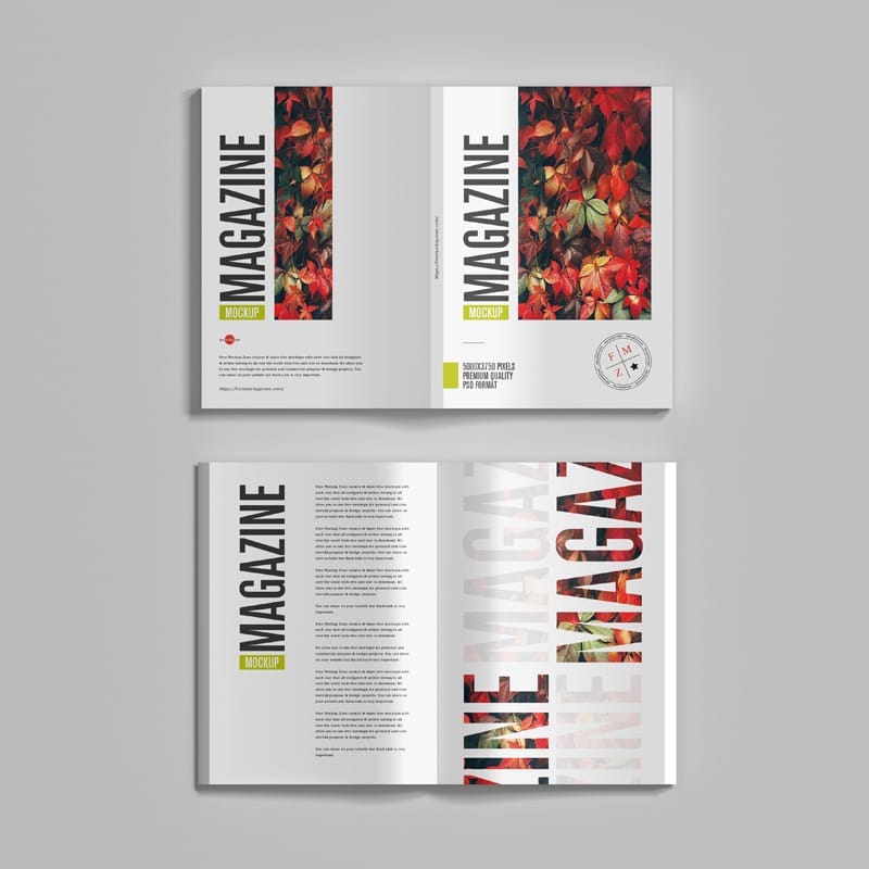 Elegant Magazine Mockup PSD