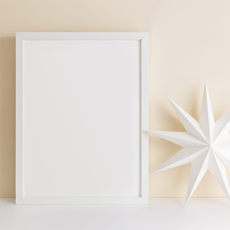 Festive Frame Mockup Template PSD