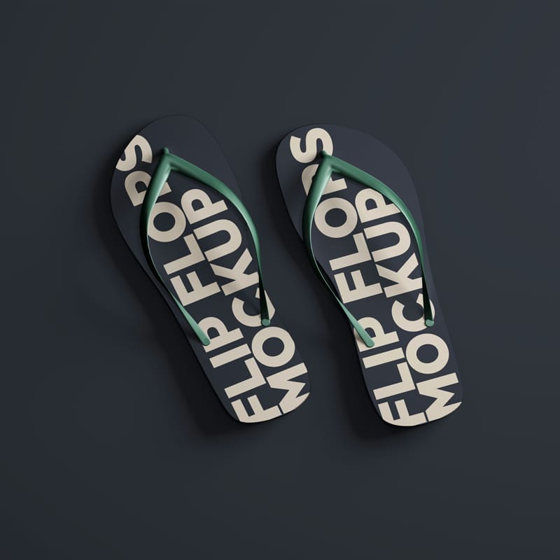Flip Flops Beach Mockup PSD