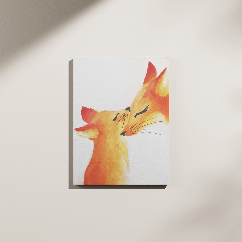Free 3x4 Canvas Art Mockup PSD