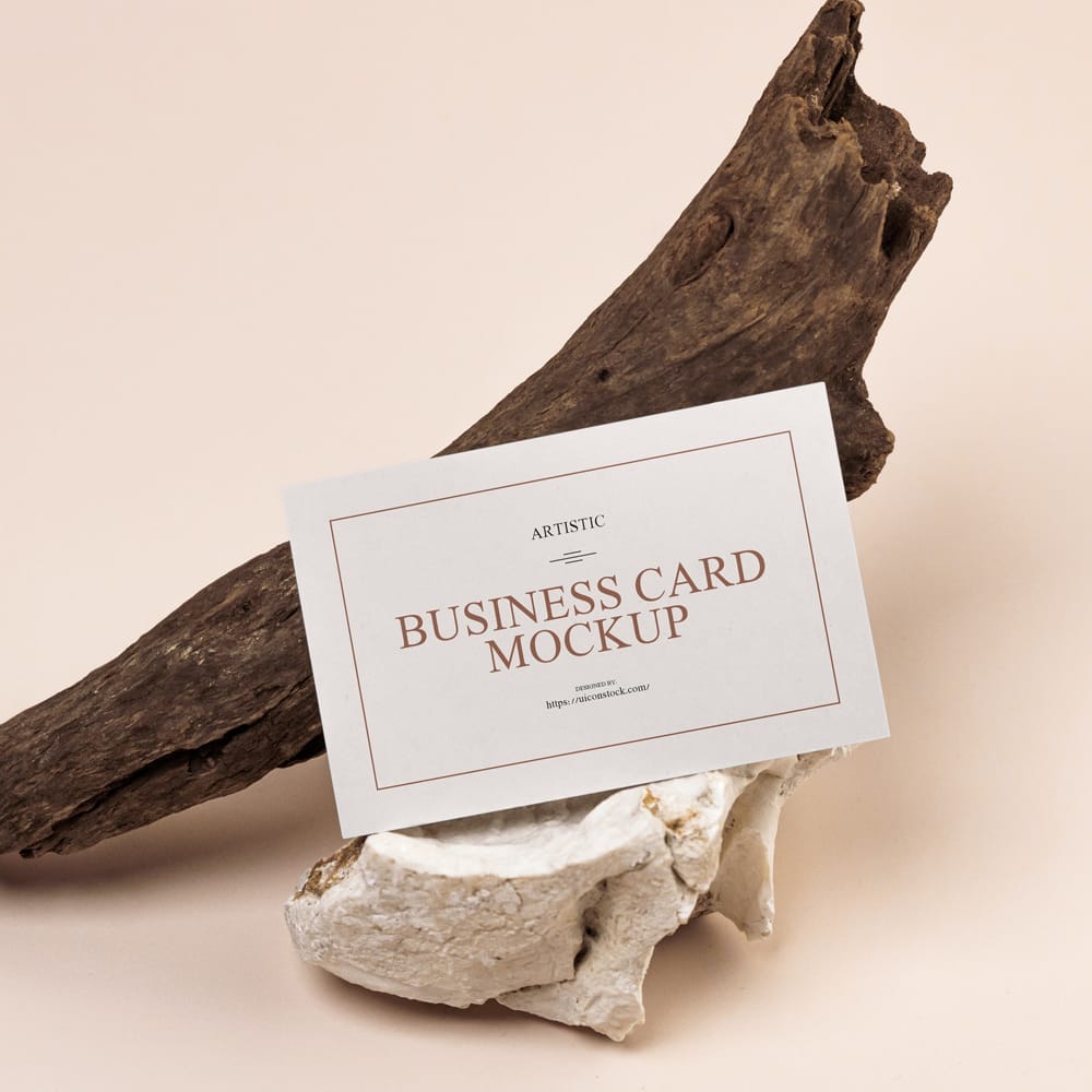 Free Artistic Business Card Mockup PSD