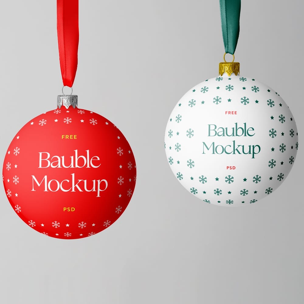 Free Bauble Mockup PSD