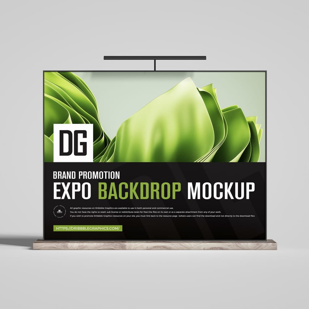 Free Brand Promotion Expo Backdrop Mockup PSD