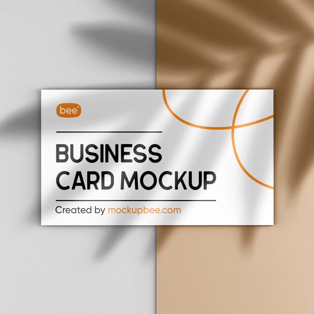 Free Business Card with Shadow Mockup PSD