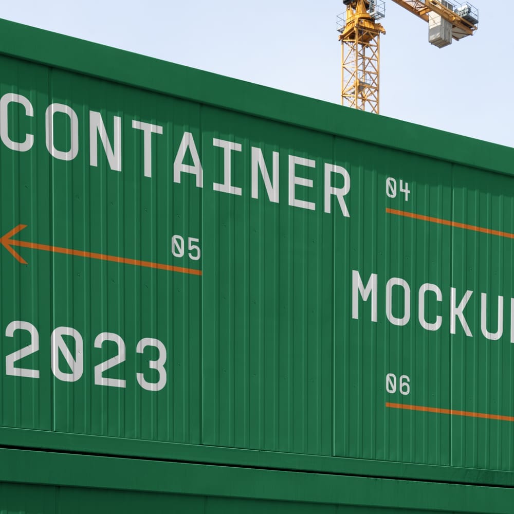 Free Construction Container Mockup PSD