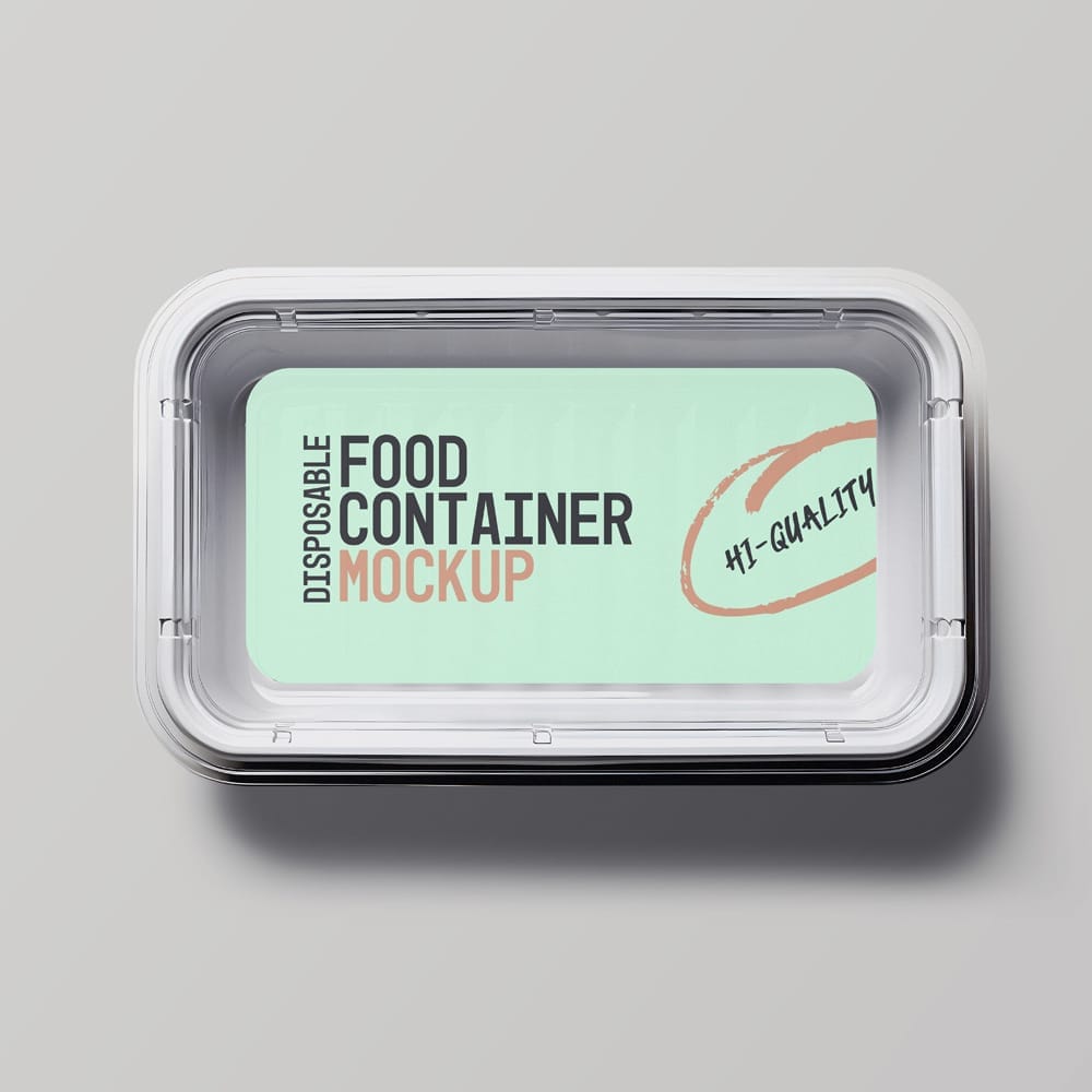 Free Disposable Food Container Mockup PSD