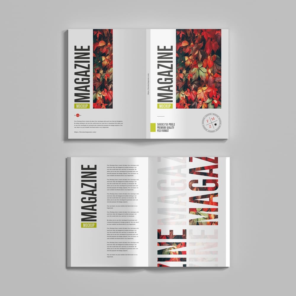 Free Elegant Magazine Mockup PSD