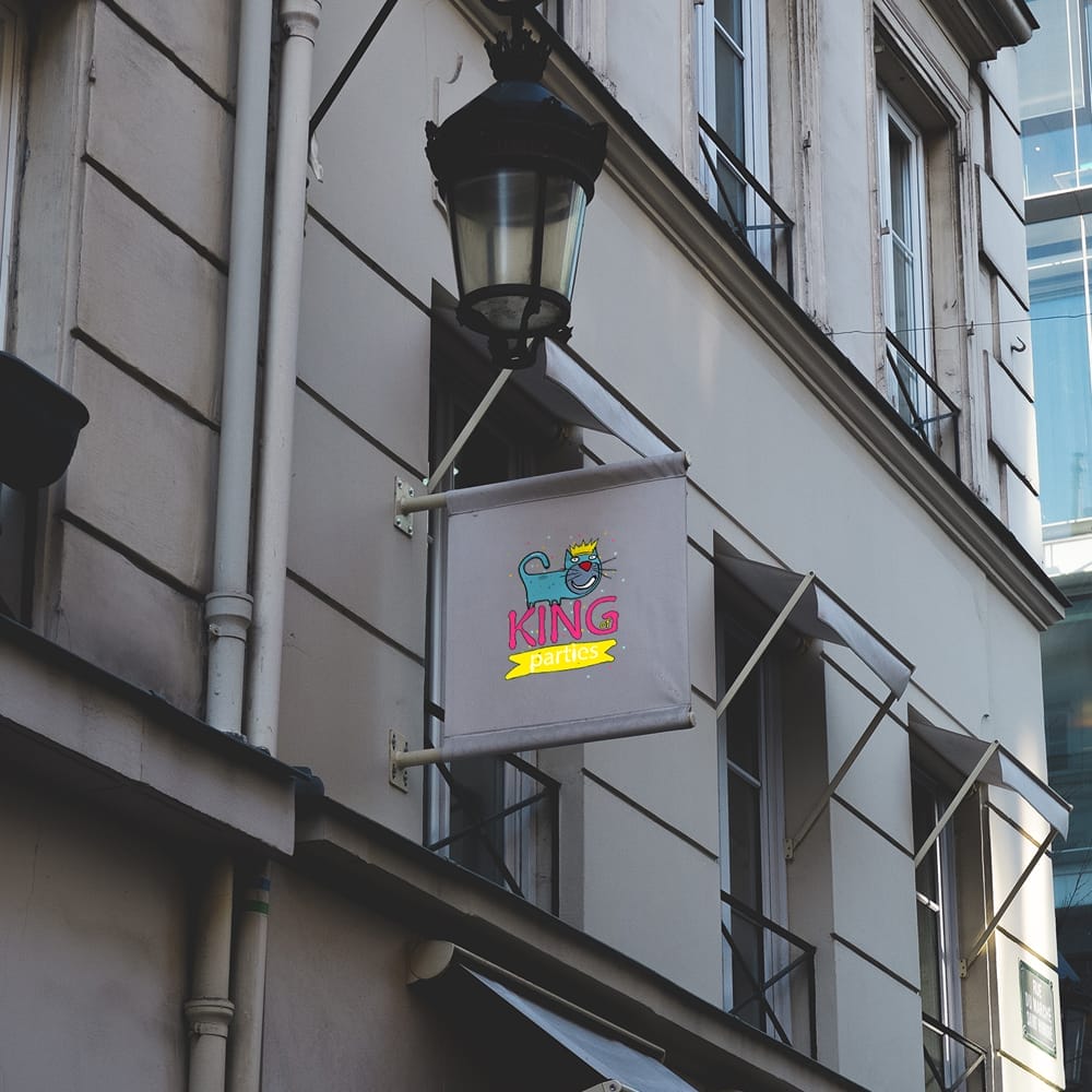 Free Flat Sign Mockup PSD