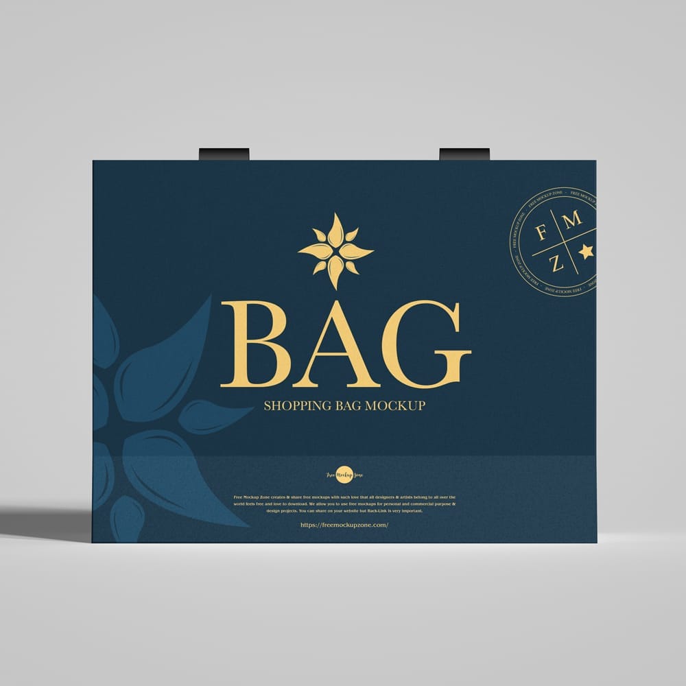 Free Front Shopping Bag Mockup PSD