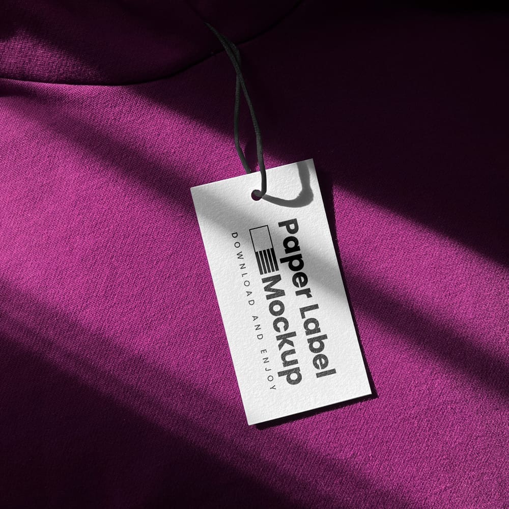 Free Label on Hoodie Mockup PSD