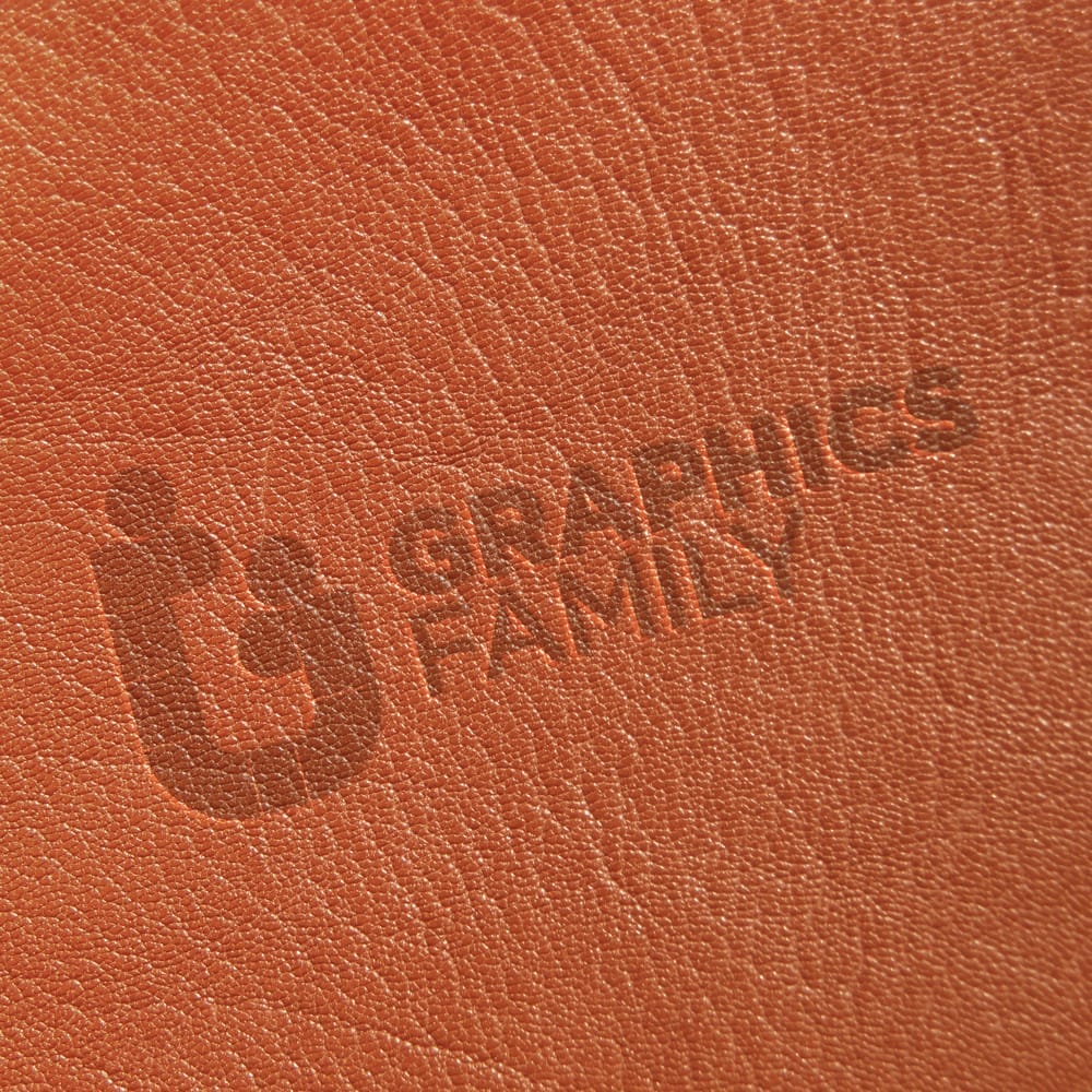 Free Leather Brand Stamp Logo Mockup PSD