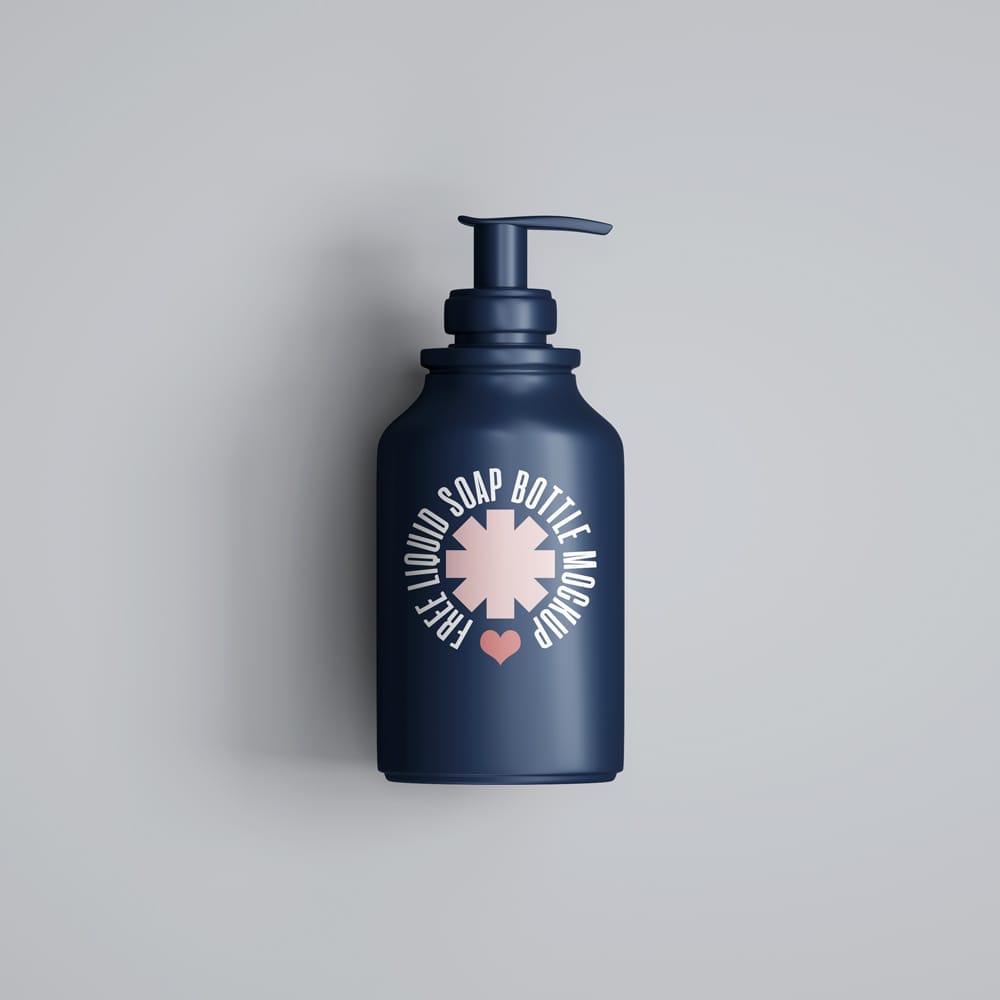 Free Liquid Soap Bottle Mockup PSD