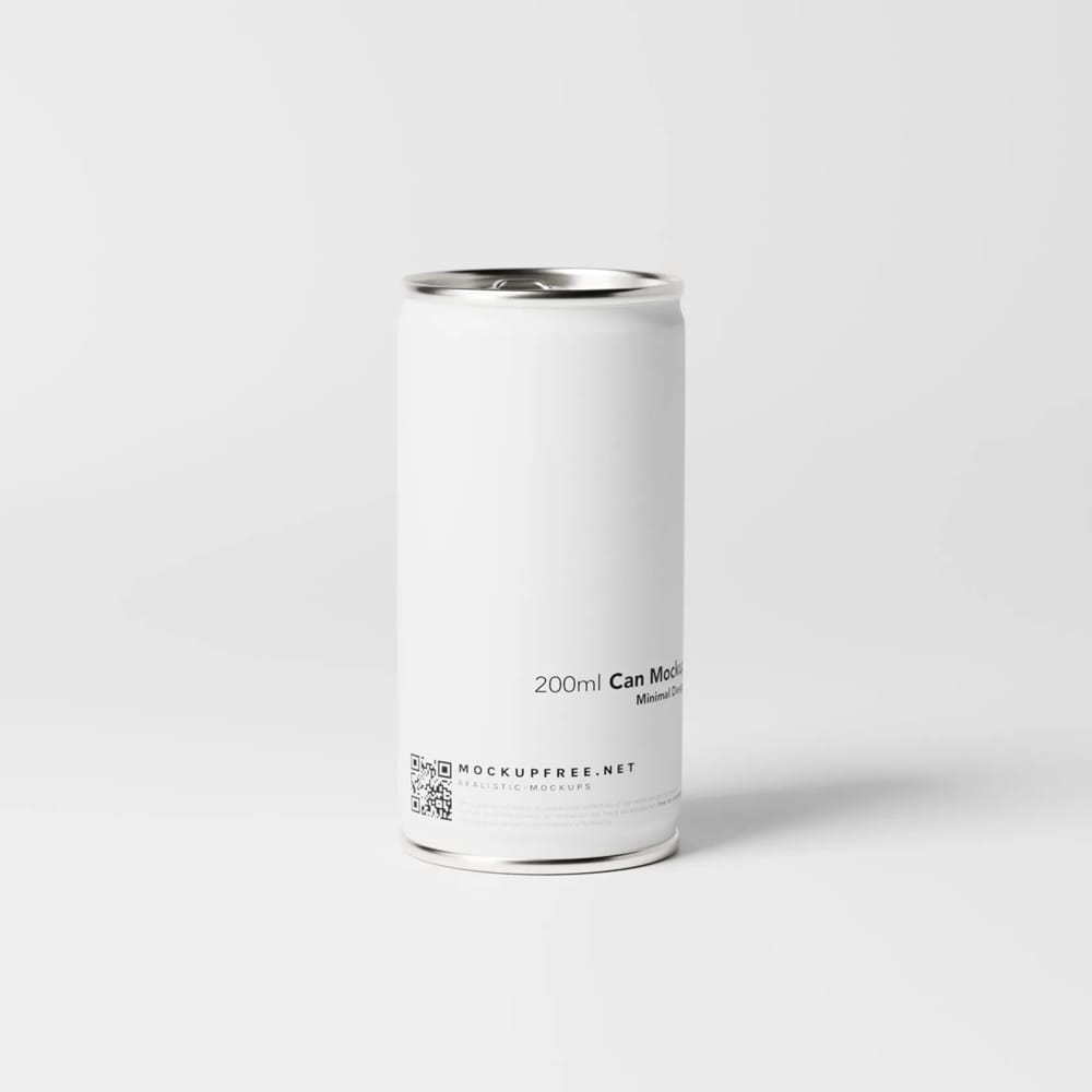 Free Minimalistic Aluminum Can Mockups PSD