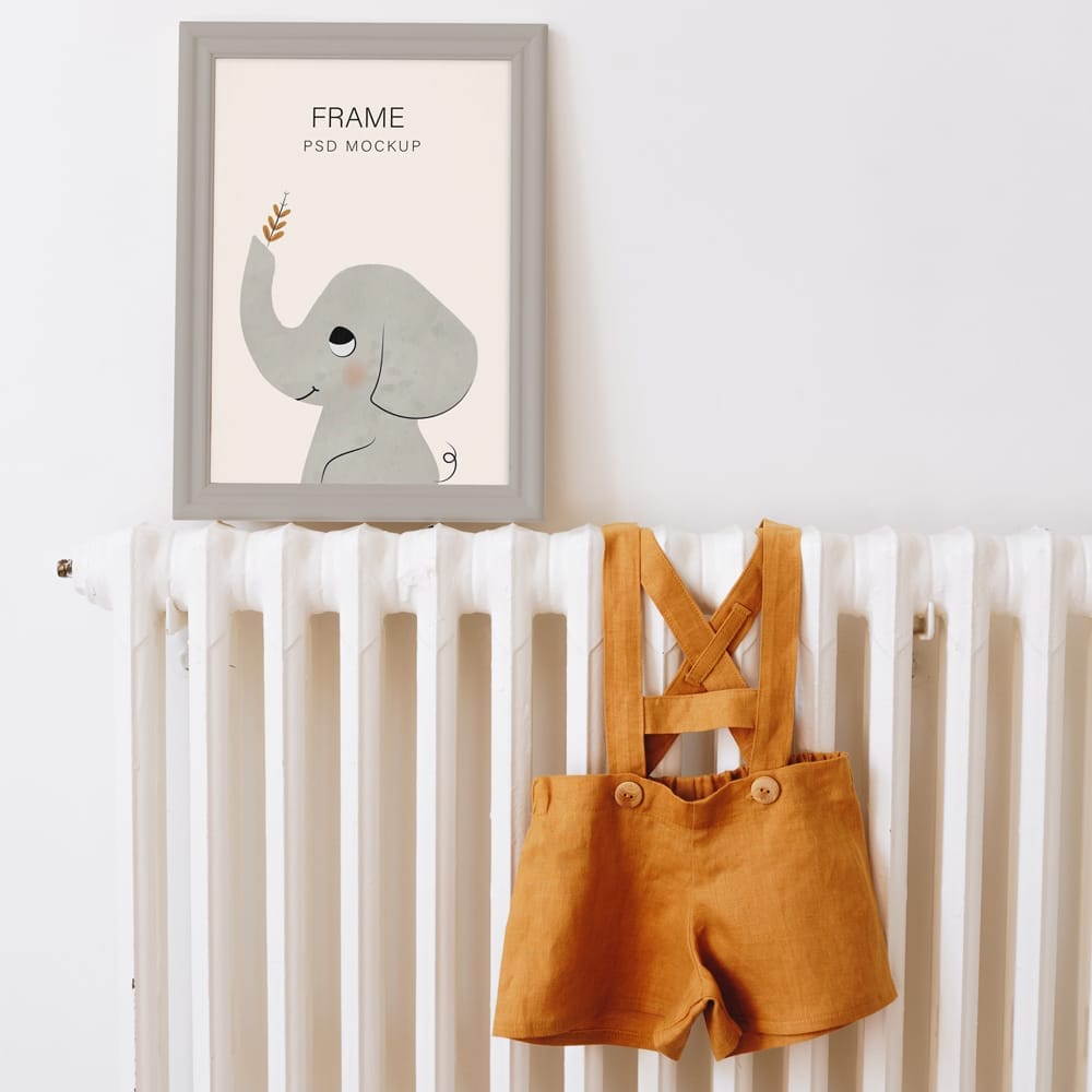 Free Nursery Frame Mockup PSD