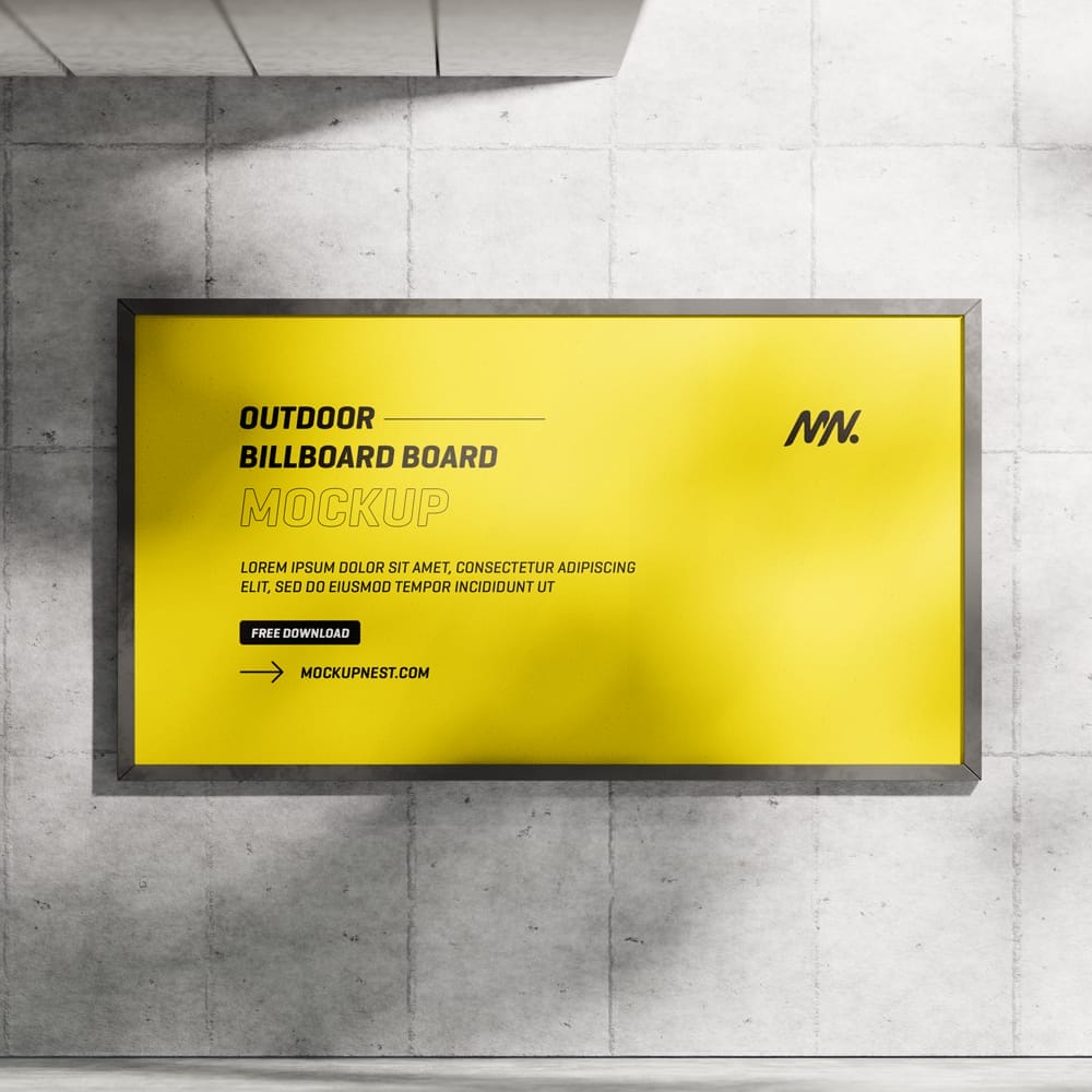Free Outdoor Billboard Mockup Design PSD
