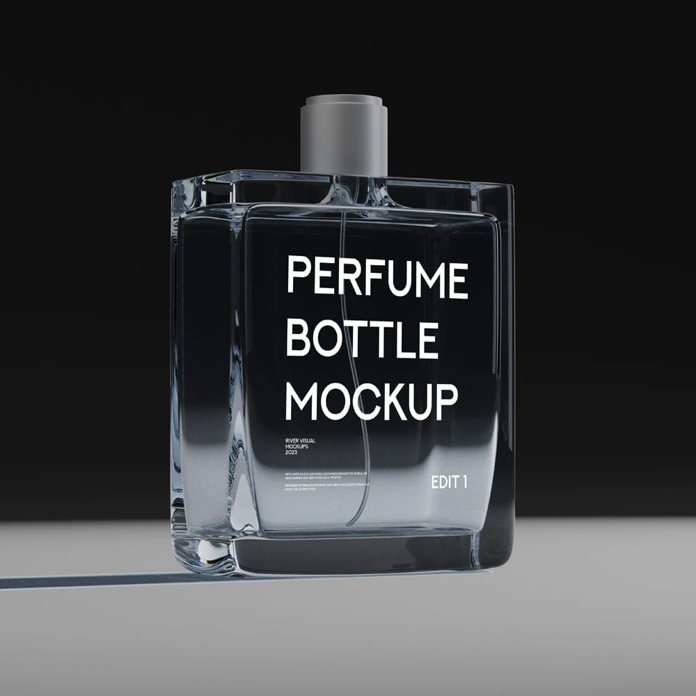 Free Perfume Bottle Mockup Template PSD