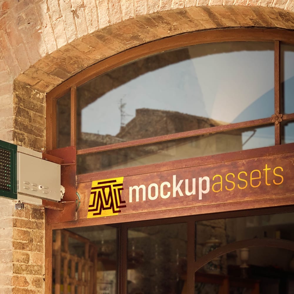 Free Pharmacy Signage and Window Mockup PSD