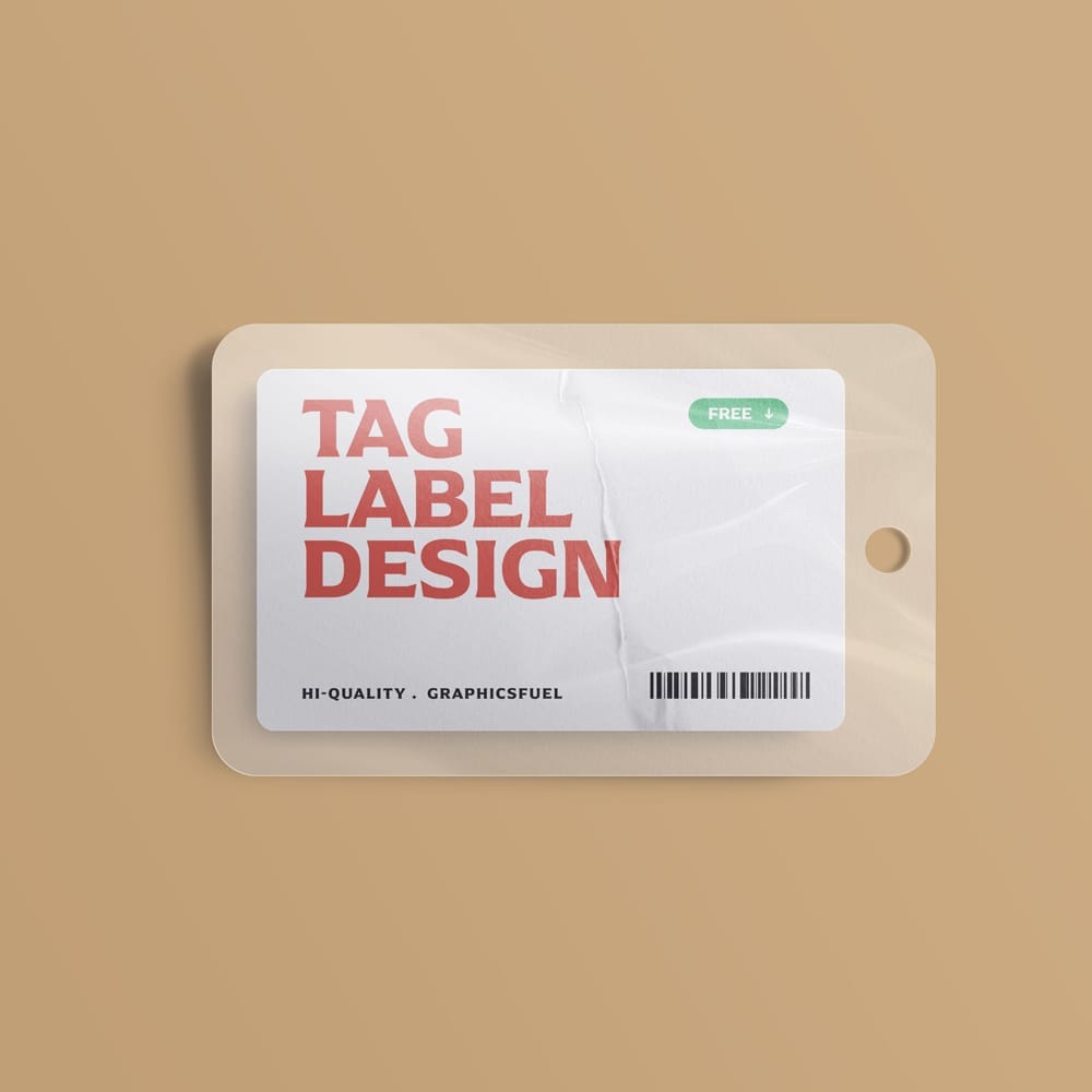 Free Plastic Tag Card Mockup PSD